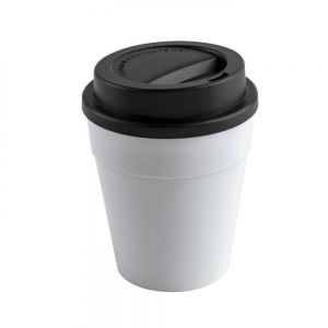 VASO CON TAPA DE PLASTICO LATE personalizada