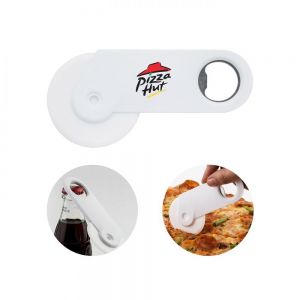 CORTADOR DE PLASTICO PARA PIZZA Y BOTELLAS RAFAELLO personalizada