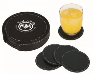 JGO. 4 PORTAVASOS REDONDO PINOT personalizada