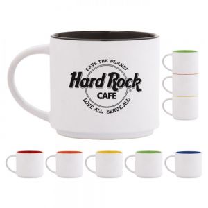 TAZA DE CERÁMICA BICOLOR BABEL personalizada