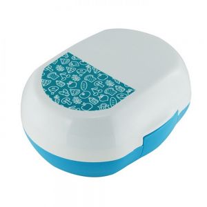 LONCHERA OVALADA DE PLÁSTICO CON CUCHARA personalizada