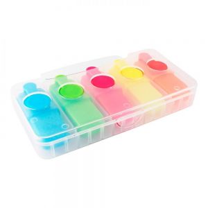 ESTUCHE DE PLASTICO CON 5 MARCA TEXTOS personalizada