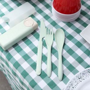 SET DE CUBIERTOS FABRICADO EN FIBRA DE TRIGO personalizada