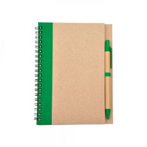 LIBRETA BIO DEGRADABLE CON PLUMA personalizada