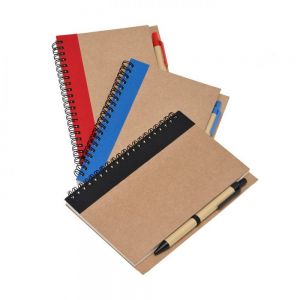 LIBRETA BIO DEGRADABLE CON PLUMA personalizada