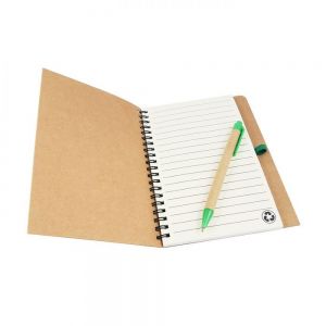 LIBRETA BIO DEGRADABLE CON PLUMA personalizada
