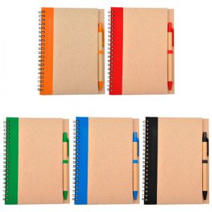 LIBRETA BIO DEGRADABLE CON PLUMA personalizada
