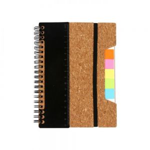 LIBRETA CON PASTA TIPO CORCHO personalizada