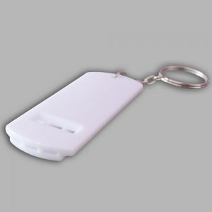 LLAVERO DE PLÁSTICO RECT CON SILBATO personalizada