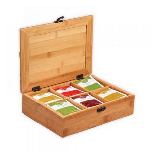 CAJA DE TE DE BAMBU personalizada