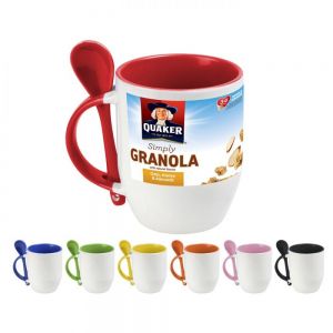 TAZA SUBLIMACION CON CUCHARA MAGGIE personalizada