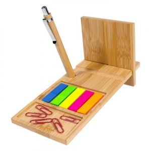 ORGANIZADOR DE ESCRITORIO DE BAMBU personalizada