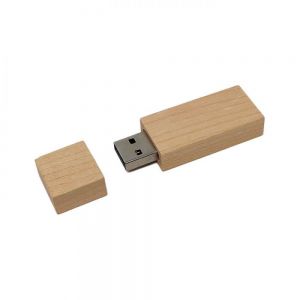 USB MADERA NATURAL personalizada